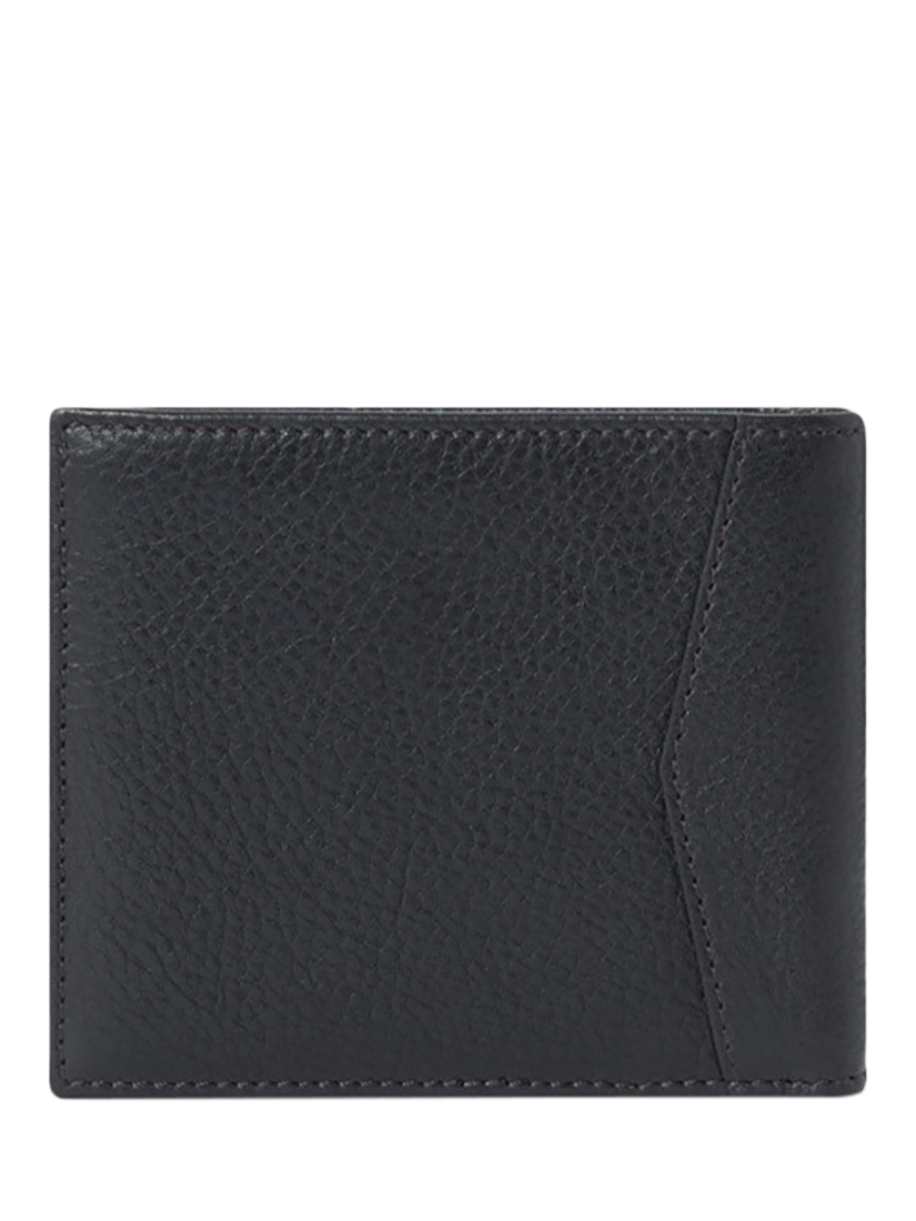 Product image 5 of 5, which shows OSPREY LONDON The Compass Leather Coin Wallet, Black