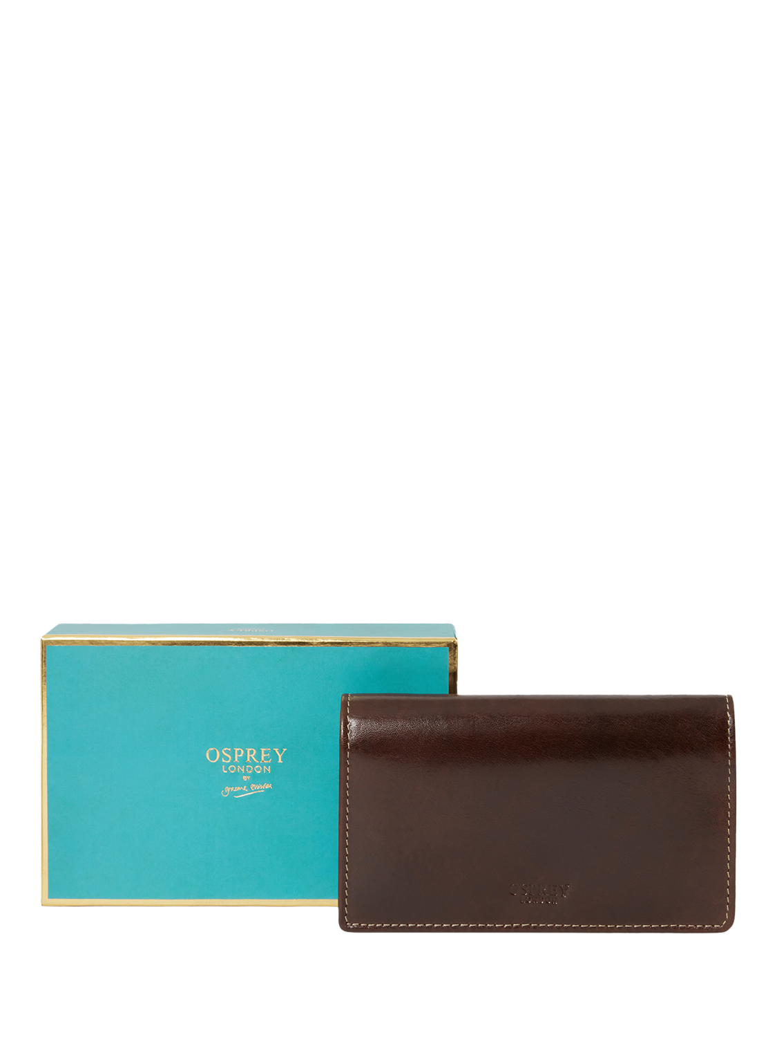 OSPREY LONDON The Narissa Leather Matinee Purse Chestnut