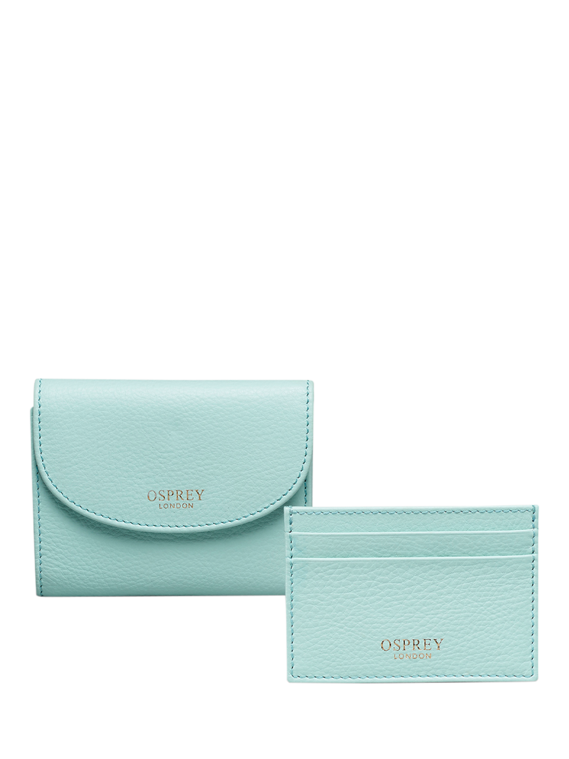 Product image 3 of 9, which shows OSPREY LONDON The Tilly Leather Purse Set, Arctic