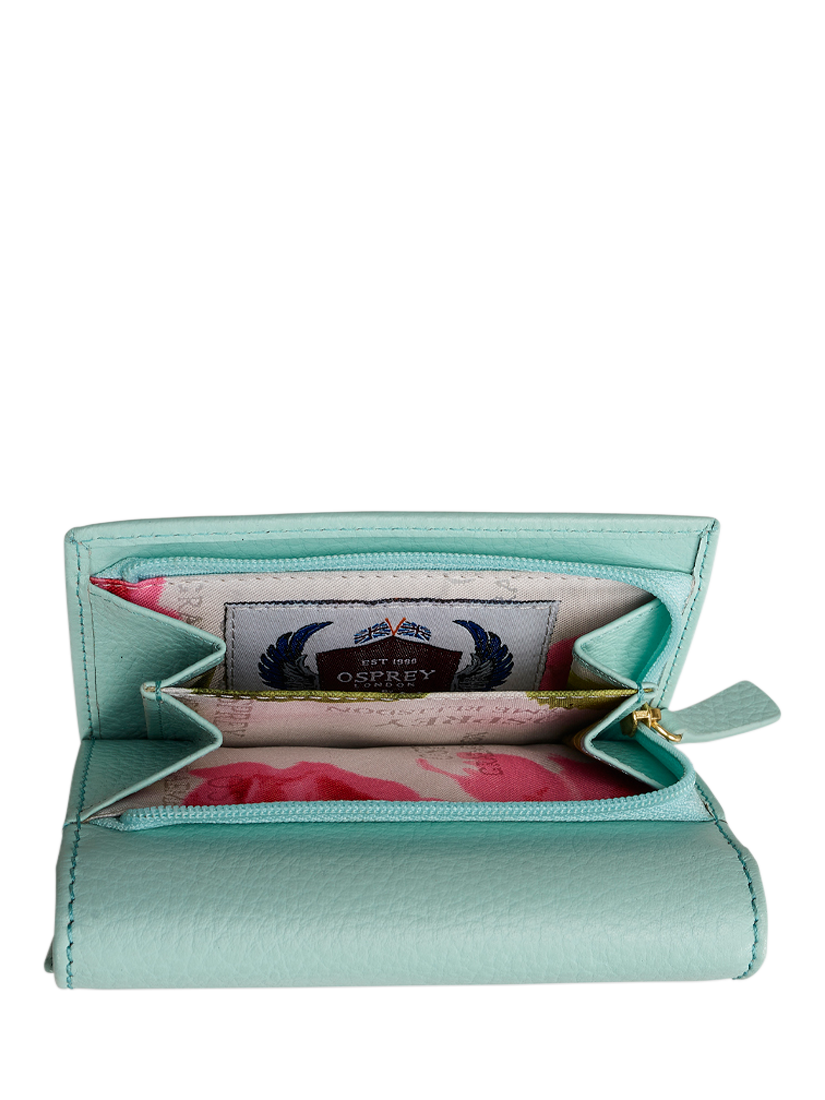 Product image 6 of 9, which shows OSPREY LONDON The Tilly Leather Purse Set, Arctic