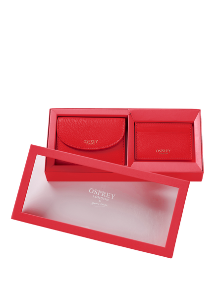 OSPREY LONDON The Tilly Leather Purse Set, Light Red