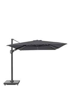 Pacific Challenger T2 Rectangular Free-Arm Tilt Parasol & Base with Cover, 3.5 x 2.6m, Anthracite