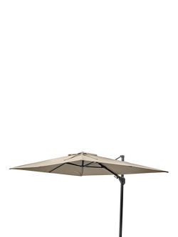 Pacific Challenger T2 Rectangular Free-Arm Tilt Parasol & Base with Cover, 3.5 x 2.6m - view 2, Champagne