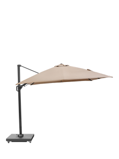 Pacific Challenger T2 Square Free-Arm Tilt Parasol & Base with Cover, 3m, Taupe