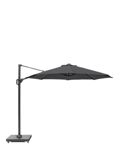 Pacific Voyager T1 Free-Arm Tilt Round Parasol & Base with Cover, 3m, Anthracite