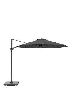 Pacific Voyager T1 Free-Arm Tilt Round Parasol & Base with Cover, 3m, Anthracite