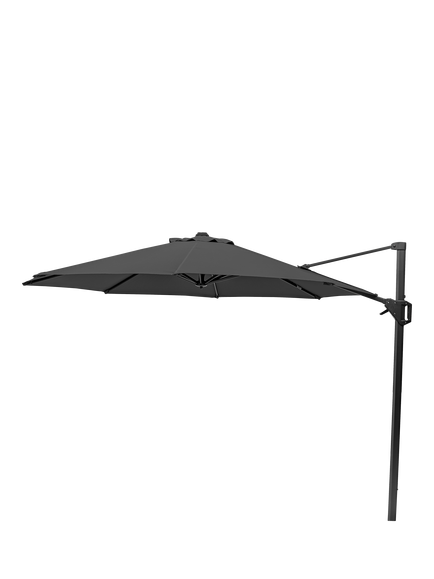 Pacific Voyager T1 Free-Arm Tilt Round Parasol & Base with Cover, 3m - view 2, Anthracite