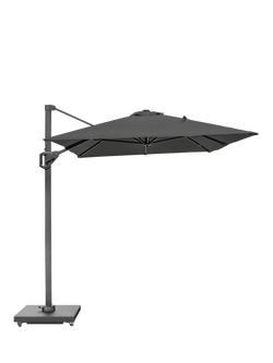 Pacific Voyager T1 Free-Arm Tilt Rectangular Parasol & Base with Cover, 3 x 2m, Anthracite