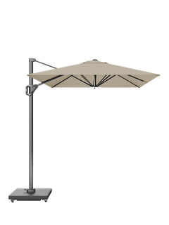 Pacific Voyager T1 Free-Arm Tilt Rectangular Parasol & Base with Cover, 3 x 2m, Champagne