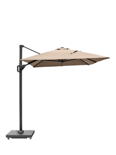 Pacific Voyager T1 Free-Arm Tilt Rectangular Parasol & Base with Cover, 3 x 2m, Taupe