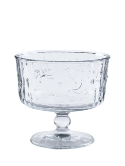 Eleanor Bowmer Electric Coast Glass Trifle Bowl, 20cm, Clear, Clear Clear