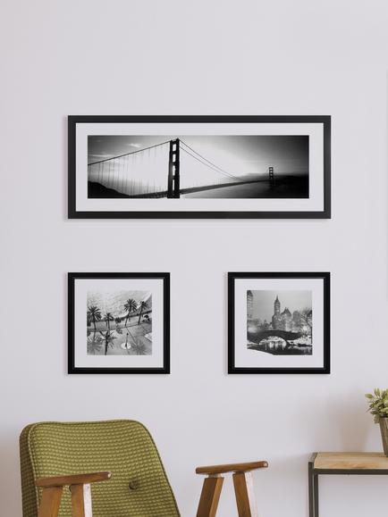 Brookpace Lascelles 'Central Park' New York Framed Print, 45 x 45cm, Black/White - view 2, Black, White