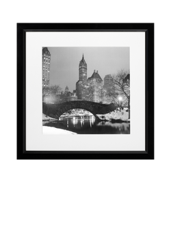 Brookpace Lascelles 'Central Park' New York Framed Print, 45 x 45cm, Black/White, Black, White