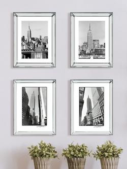 Brookpace Lascelles 'Empire State Building II' New York Framed Print & Mount, 60 x 50cm, Black/White - view 2, Black/White