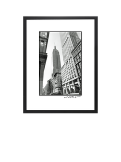 Brookpace Lascelles 'Empire State Building' New York Framed Print & Mount, 55 x 45cm, Black/White, Black/White