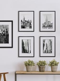 Brookpace Lascelles 'Empire State Building' New York Framed Print & Mount, 55 x 45cm, Black/White - view 2, Black/White