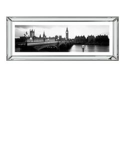 Brookpace Lascelles 'Westminster, London' Framed Print, 43 x 106cm, Black/White, Black, White