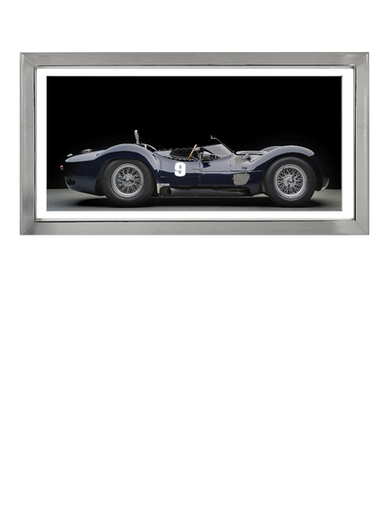 Brookpace Lascelles 'Maserati Birdcage' Car Framed Print & Mount, 49 x 99cm, Black, Black, White