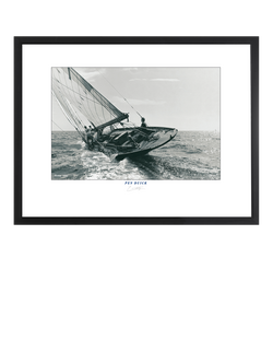 Brookpace Lascelles 'Pen Duick' Yacht Framed Print & Mount, 35 x 45cm, Black/White, Black, White