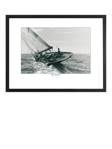 Brookpace Lascelles 'Pen Duick' Yacht Framed Print & Mount, 35 x 45cm, Black/White, Black, White