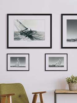 Brookpace Lascelles 'Pen Duick' Yacht Framed Print & Mount, 35 x 45cm, Black/White - view 2, Black, White