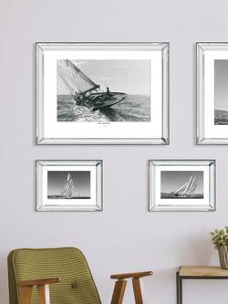 Brookpace Lascelles 'Pen Duick' Yacht Framed Print & Mount, 40 x 50cm, Black/White - view 2, Black, White