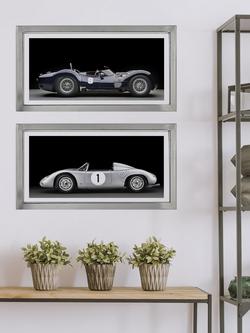 Brookpace Lascelles 'Porsche 718 RSK' Car Framed Print & Mount, 49 x 99cm, Black - view 2, Black, White