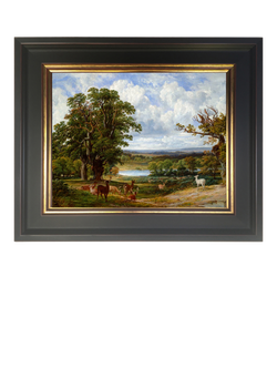 Brookpace Lascelles 'Scottish Landscape' Framed Canvas Print, 55 x 65cm, Green/Black, Green, Black