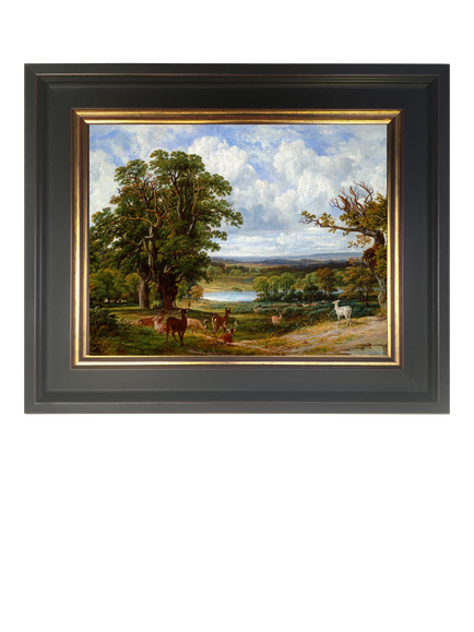 Brookpace Lascelles 'Scottish Landscape' Framed Canvas Print, 55 x 65cm, Green/Black, Green, Black