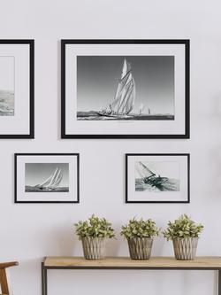 Brookpace Lascelles 'Shenandoah' Yacht Framed Print & Mount, 35 x 45cm, Black/White - view 2, Black, White