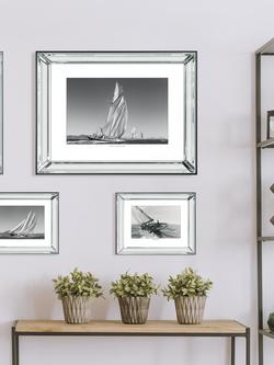 Brookpace Lascelles 'Shenandoah' Yacht Framed Print & Mount, 50 x 40cm, Black/White - view 2, Black, White