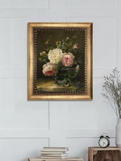 Brookpace Lascelles 'Still Life of Flowers in Vase' Framed Canvas Print, 64 x 54cm - view 2, Multi