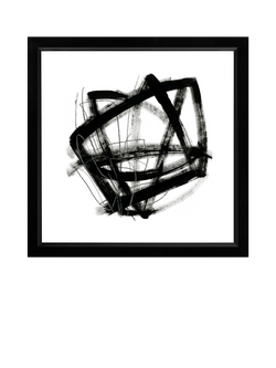 Brookpace Lascelles 'Tessellation III' Framed Print & Mount, 53 x 53cm, Black, Black