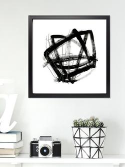 Brookpace Lascelles 'Tessellation III' Framed Print & Mount, 53 x 53cm, Black - view 2, Black