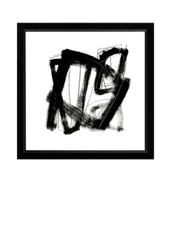 Brookpace Lascelles 'Tessellation VII' Framed Print & Mount, 53 x 53cm, Black, Black