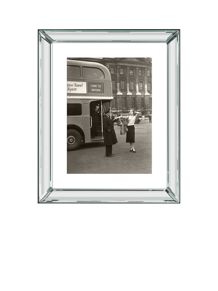 Brookpace Lascelles 'Welcome to Britain' Framed Print, 60 x 50cm, Black/White, Brown