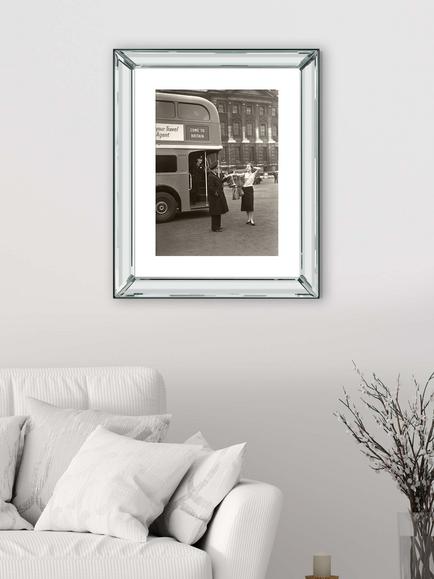 Brookpace Lascelles 'Welcome to Britain' Framed Print, 60 x 50cm, Black/White - view 2, Brown