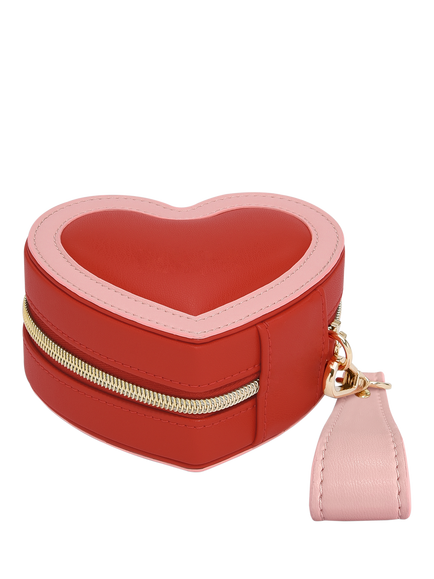 Stackers Heart Jewellery Box, Red, Red