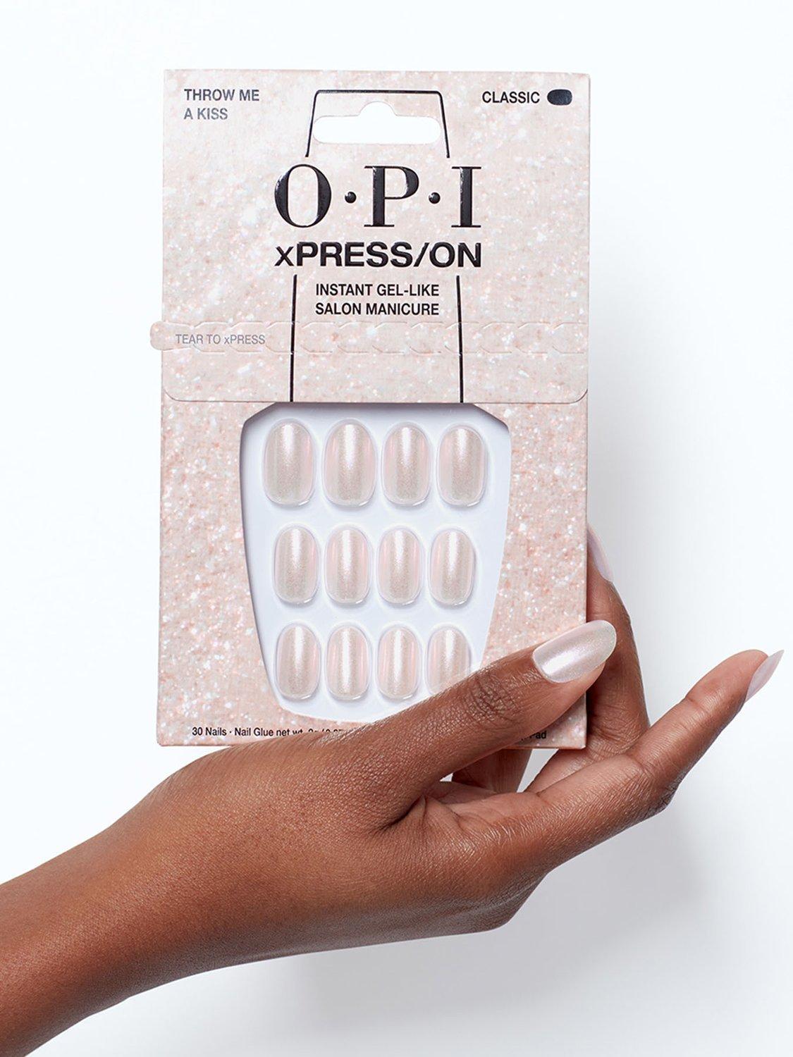 Product image 4 of 7, which shows OPI xPRESS/ON Artificial Nails, Throw Me A Kiss