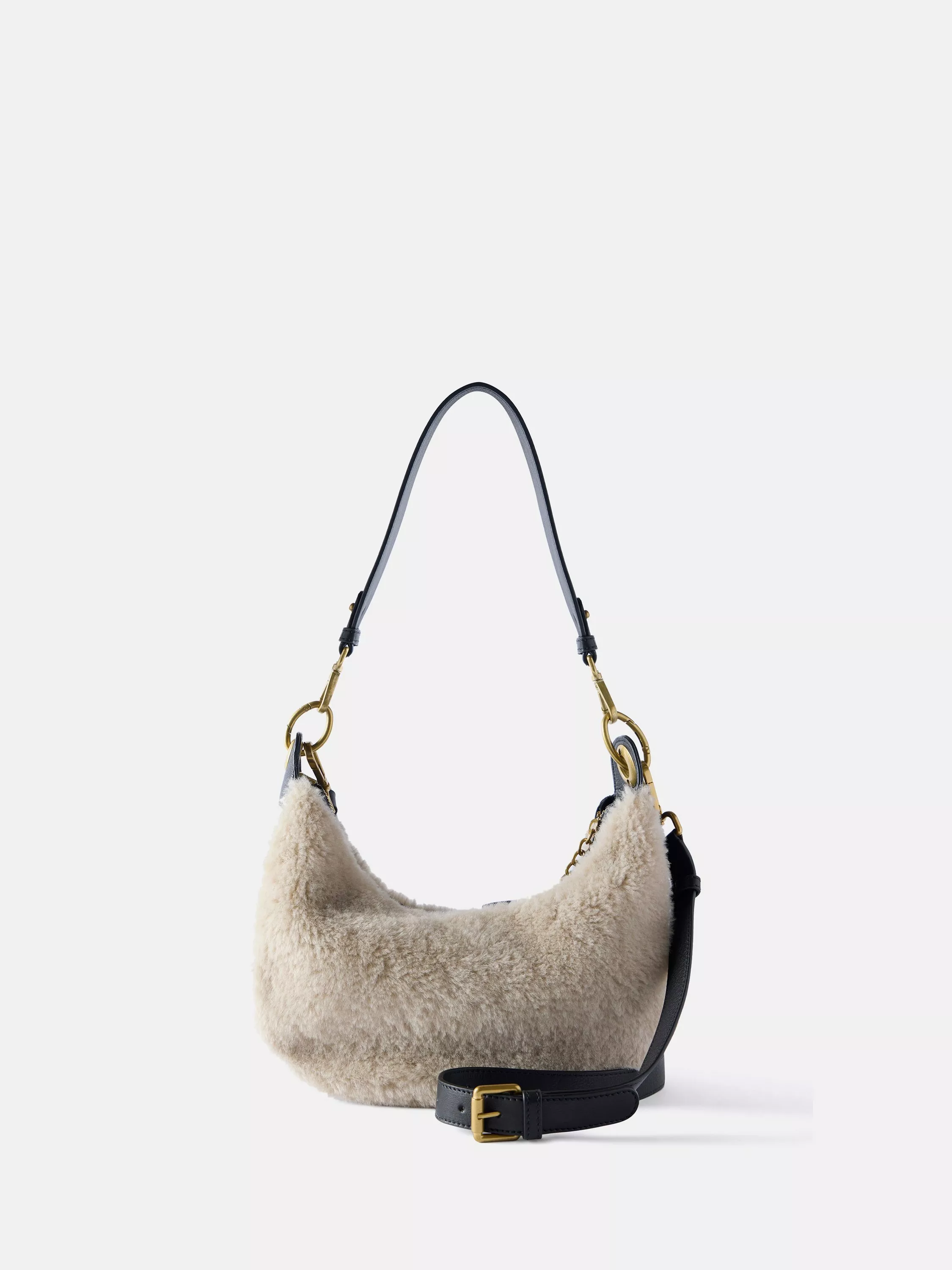 Dog Sling - Faux selling Fur Ivory Leopard