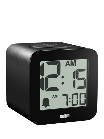 Braun BC25BP Digital Speaking Alarm Clock, Black, Black