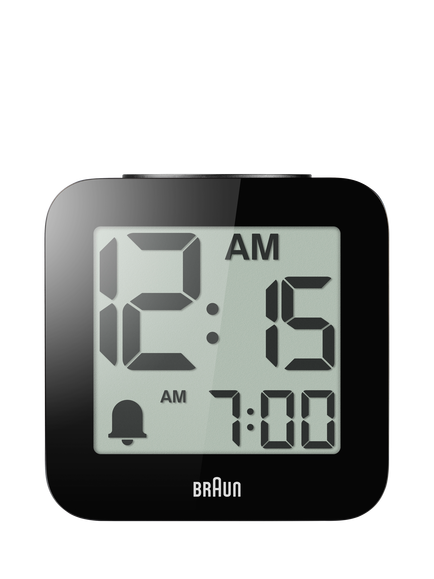 Braun BC25BP Digital Speaking Alarm Clock, Black - view 2, Black