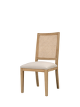 Cotswold Company Elkstone Mellow Oak Rattan Back Chair, Set of 2, Stone