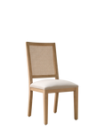 Cotswold Company Elkstone Mellow Oak Rattan Back Chair, Set of 2, Stone