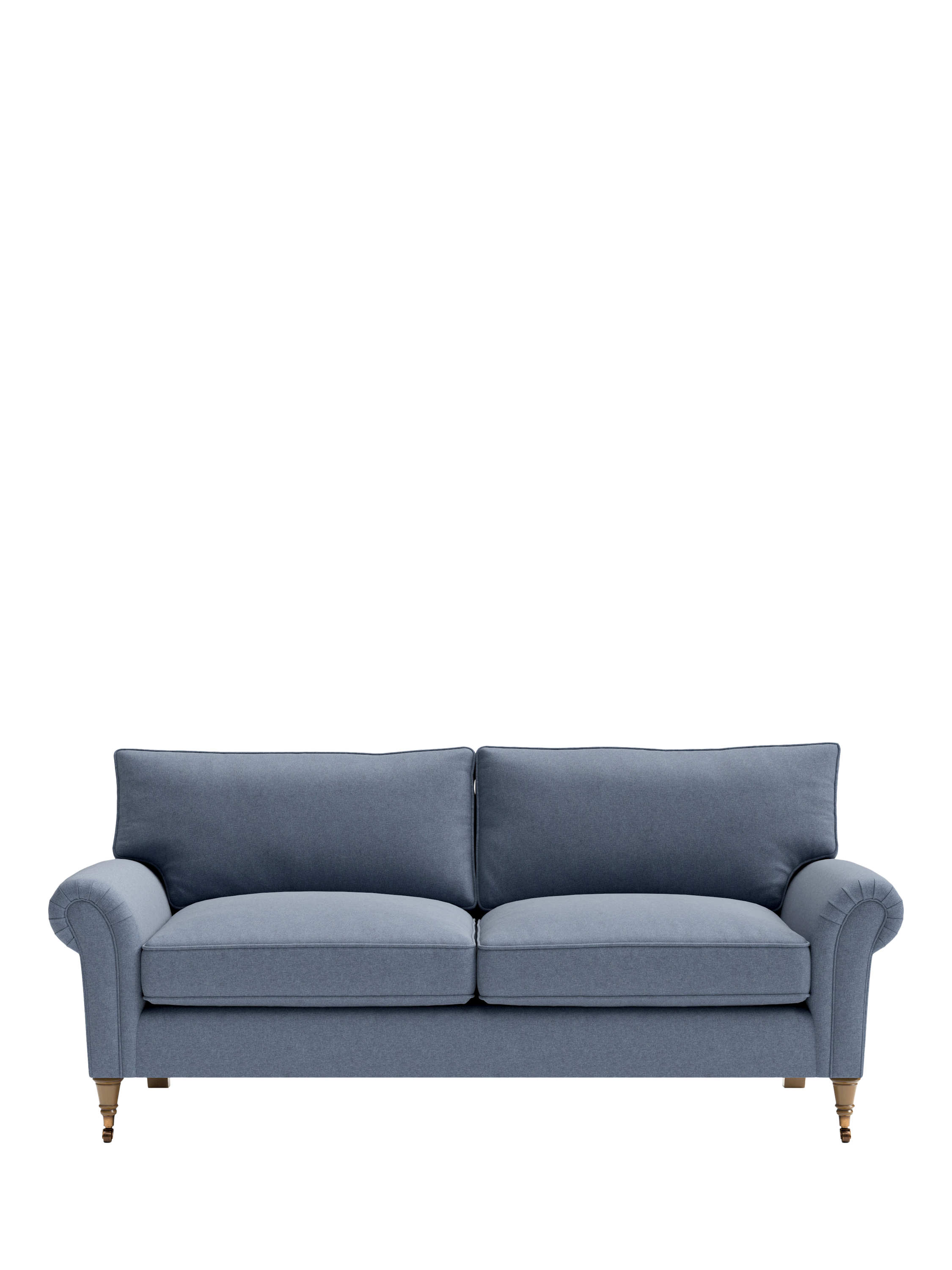 Osbourne Range, Cotswold Company Osbourne Large 3 Seater Linen Sofa, Indigo