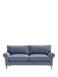 Cotswold Company Osbourne Large 3 Seater Linen Sofa, Indigo
