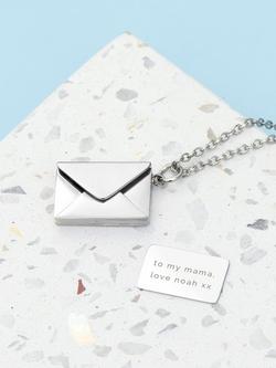Treat Republic Personalised Message Envelope Necklace - view 2, Multi