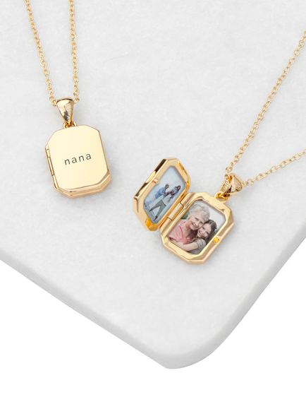 Treat Republic Personalised Photo Locket Necklace - view 2, Multi