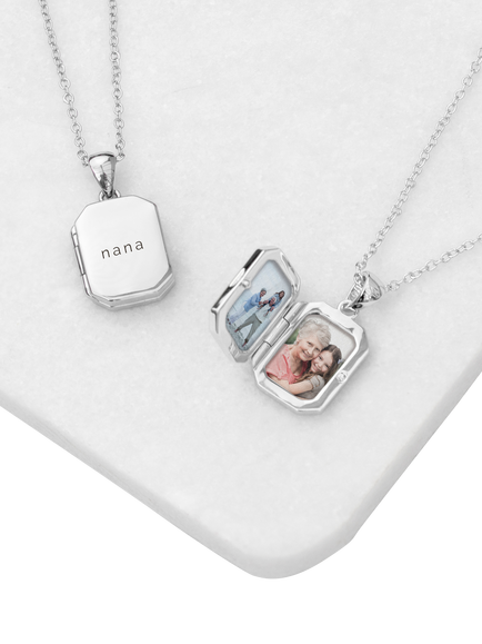 Treat Republic Personalised Photo Locket Necklace - view 2, Multi