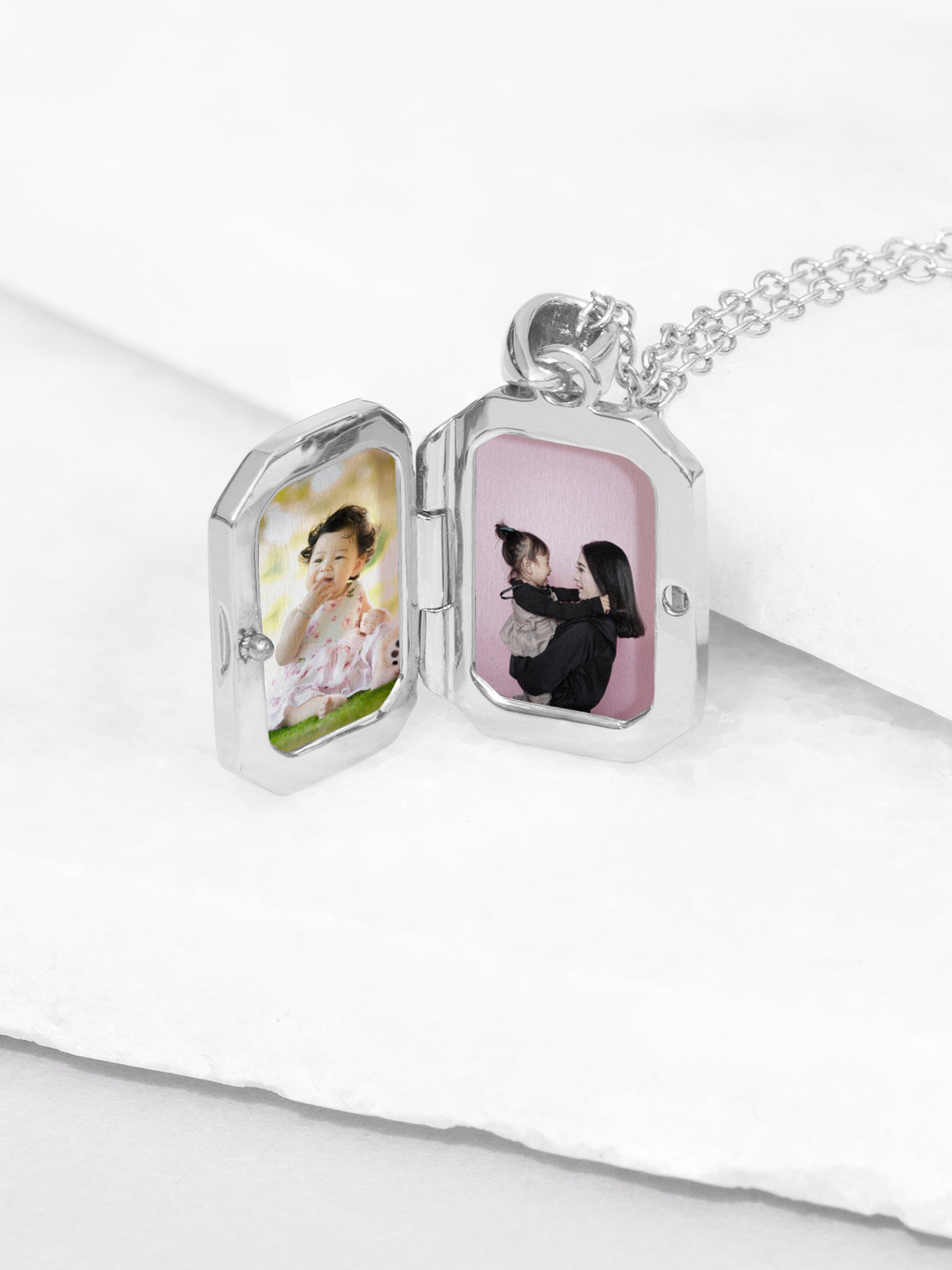 Product image 5 of 5, which shows Treat Republic Personalised Photo Locket Necklace